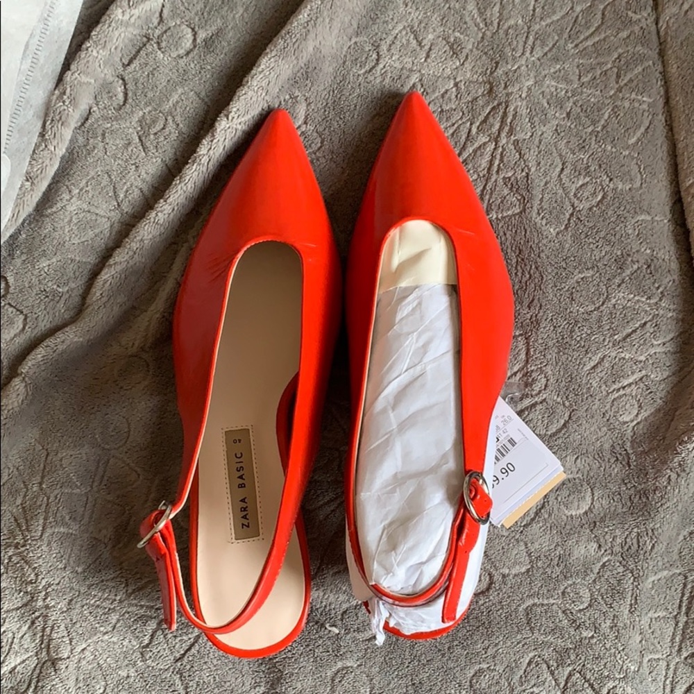zara red heels never worn